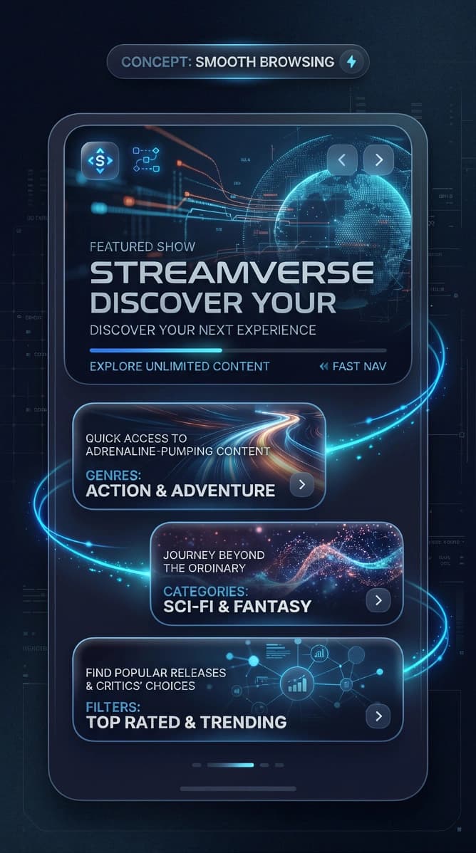 Smooth browsing streaming interface concept